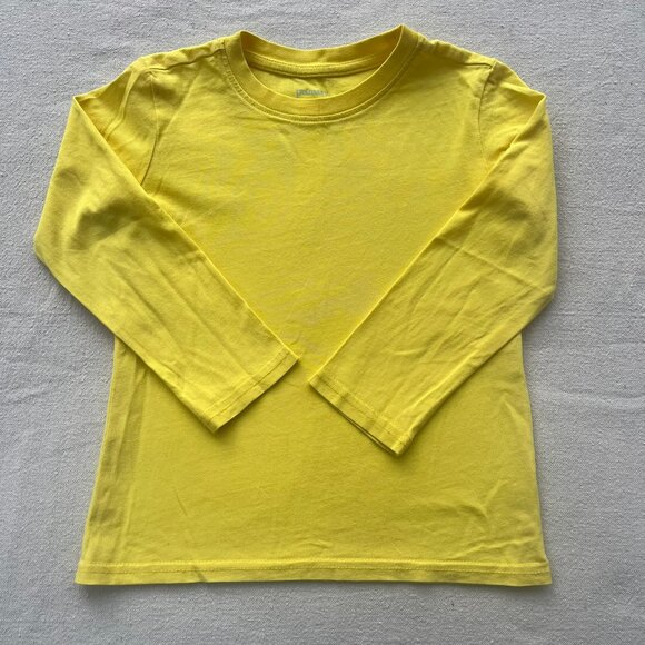 Primary Long-Sleeve Classic Tee, Size 4-5, Yellow, PLAY - Picture 1 of 7